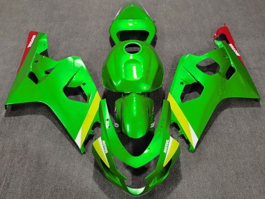 Best 2004-2005 Suzuki GSXR 600 / GSXR 750 Motorcycle Fairings - Green Yellow White