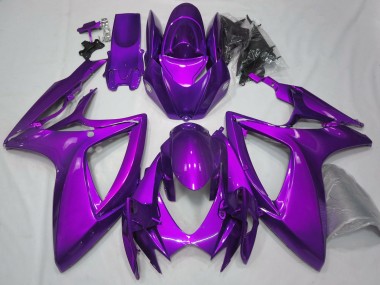 Best 2006-2007 Suzuki GSXR 600 / GSXR 750 Motorcycle Fairings - Plain Glossy Purple