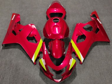 Best 2004-2005 Suzuki GSXR 600 / GSXR 750 Motorcycle Fairings - Red Yellow White