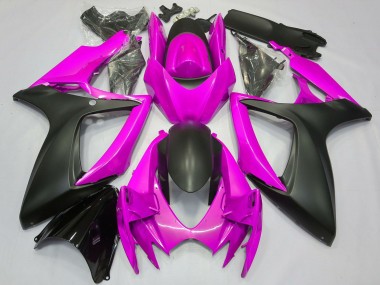 Best 2006-2007 Suzuki GSXR 600 / GSXR 750 Motorcycle Fairing - Pink Matte Black