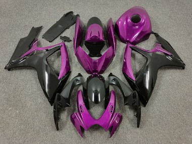 Best 2006-2007 Suzuki GSXR 600 / GSXR 750 Motorcycle Fairings - Purple Black