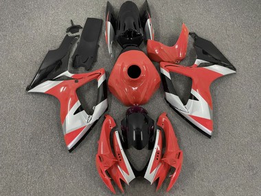 Best 2006-2007 Suzuki GSXR 600 / GSXR 750 Motorcycle Fairings - Red Silver Black