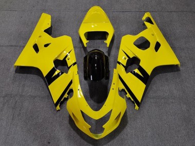 Best 2004-2005 Suzuki GSXR 600 / GSXR 750 Motorcycle Fairings - Yellow Glossy Black OEM Style