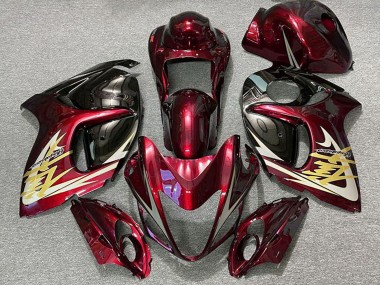 Best 2008-2020 Suzuki GSXR 1300 Motorcycle Fairings - Deep Red Gold