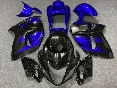 Best 2008-2020 Suzuki GSXR 1300 Motorcycle Fairings - Glossy Black and Deep Blue