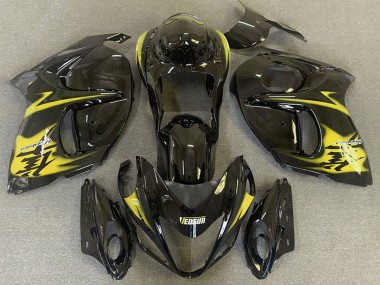 Best 2008-2020 Suzuki GSXR 1300 Motorcycle Fairings - Glossy Black Yellow