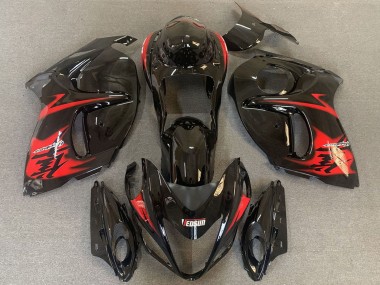 Best 2008-2020 Suzuki GSXR 1300 Motorcycle Fairings - Glossy Black with Red Logo