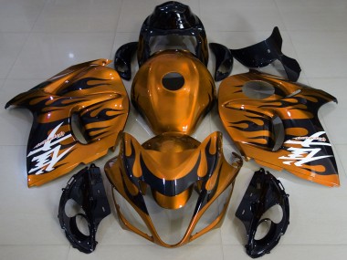 Best 2008-2020 Suzuki GSXR 1300 Motorcycle Fairings - Glossy Orange Black