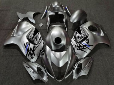 Best 2008-2020 Suzuki GSXR 1300 Motorcycle Fairings - Liquid Silver Blue