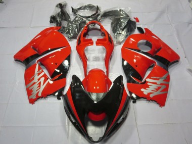 Best 1996-2007 Suzuki GSXR 1300 Motorcycle Fairings - Red Black Silver Decal