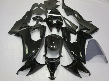 Best 2008-2010 Kawasaki ZX10R Motorcycle Fairings - Glossy Black Matte Black