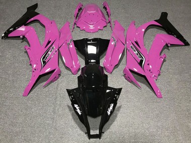 Best 2011-2015 Kawasaki ZX10R Motorcycle Fairings - Pink Glossy Black