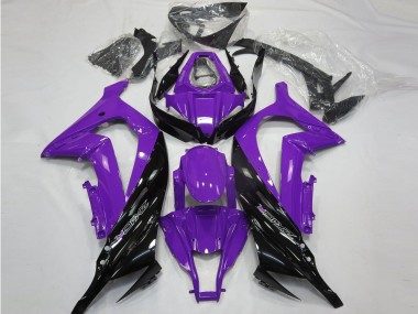 Best 2011-2015 Kawasaki ZX10R Motorcycle Fairings - Purple Glossy Black