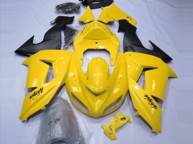 Best 2006-2007 Kawasaki ZX10R Motorcycle Fairings - Yellow Black