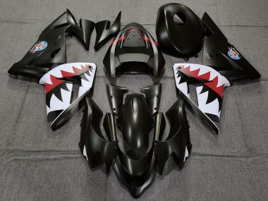 Best 2004-2005 Kawasaki ZX10R Motorcycle Fairings - Matte Black Betty Bomber