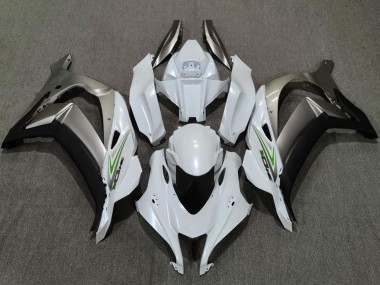 Best 2016-2020 Kawasaki ZX10R Motorcycle Fairings - Pearl White Silver