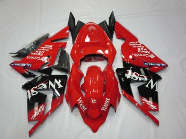 Best 2004-2005 Kawasaki ZX10R Motorcycle Fairings - Red West