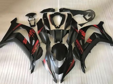Best 2016-2020 Kawasaki ZX10R Motorcycle Fairings - Matte Black Red Ninja
