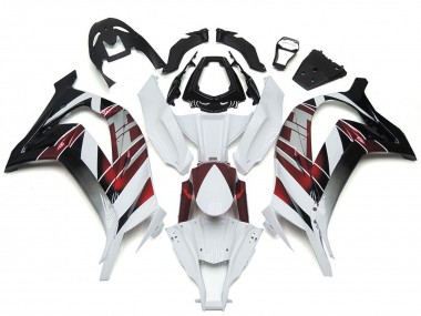 Best 2016-2020 Kawasaki ZX10R Motorcycle Fairings - White Red Black