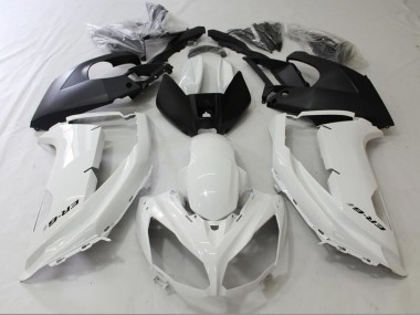 Best 2012-2014 Kawasaki Ninja ER6F Motorcycle Fairings - Glossy White Matte Black