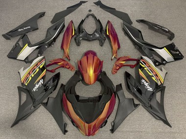 Best 2018-2024 Kawasaki Ninja 400 Motorcycle Fairings - Orange Glossy Black Matte Black OEM Style