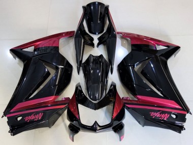 Best 2008-2012 Kawasaki Ninja 250 Motorcycle Fairings - Glossy Black Red