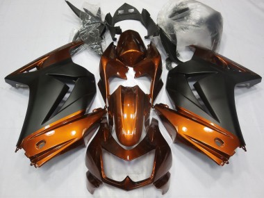 Best 2008-2012 Kawasaki Ninja 250 Motorcycle Fairings - Orange Matte Black
