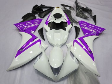 Best 2012-2014 Yamaha R1 Motorcycle Fairings - White Purple