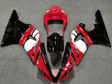 Best 2000-2001 Yamaha R1 Motorcycle Fairings - Red White Glossy Black