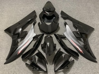 Best 2006-2007 Yamaha R6 Motorcycle Fairings - Glossy Black Silver
