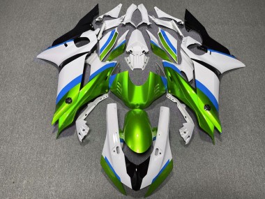 Best 2017-2023 Yamaha R6 Motorcycle Fairings - White Blue Green