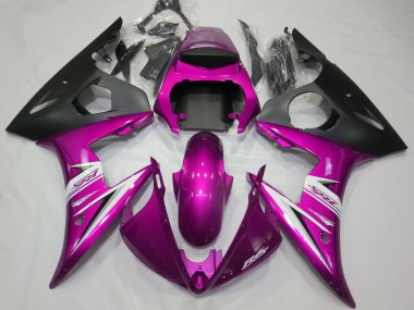 Best 2003-2004 Yamaha R6 Motorcycle Fairings - Pink White Matte Black