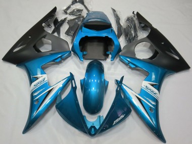 Best 2003-2004 Yamaha R6 Motorcycle Fairings - Blue White Matte Black