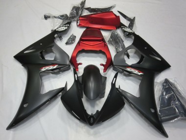 Best 2003-2004 Yamaha R6 Motorcycle Fairings - Red Matte Black