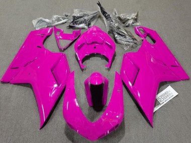 Best 2007-2014 Ducati 1098 Motorcycle Fairings - Glossy Pink Plain
