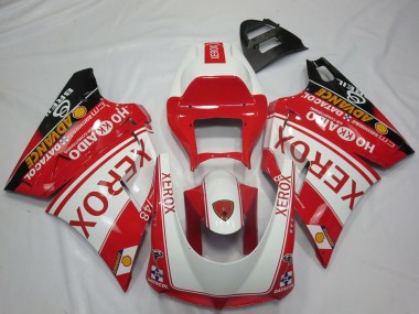 Best 1993-2005 Ducati 748 916 996 998 Motorcycle Fairings - White Red Glossy Black Xerox