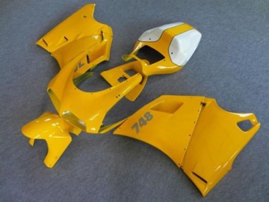 Best 1993-2005 Ducati 748 Motorcycle Fairings - White Yellow