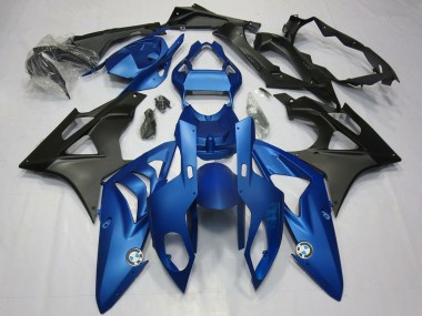 Best 2009-2014 BMW S1000RR Motorcycle Fairing Kits - Blue Matte Black