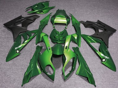Best 2009-2014 BMW S1000RR Motorcycle Fairings - Green Matte Black