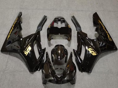 Best 2006-2008 Triumph Daytona 675 Motorcycle Fairings - Glossy Black Gold Decals