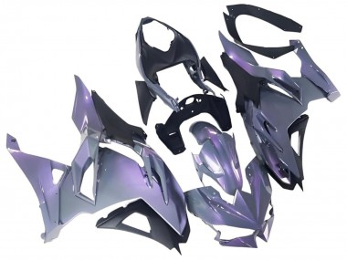 Best 2024-2025 Kawasaki Ninja 500 EX500R Motorcycle Fairings - Chameleon Grey Dazz Pearl Purple