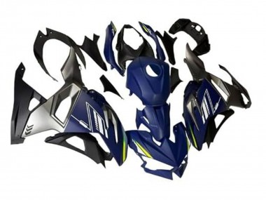 Best 2024-2025 Kawasaki Ninja 500 EX500R Motorcycle Fairings - Blue White Yellow Silver Black