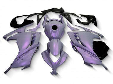 Best 2013-2024 Kawasaki EX300 Motorcycle Fairings - Chameleon Grey Dazz Pearl Purple
