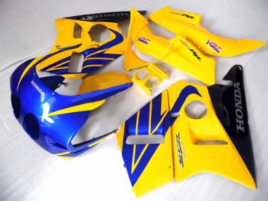 Best 1987-1989 Honda CBR400RR NC23 Motorcycle Fairings - Yellow Blue Glossy Black