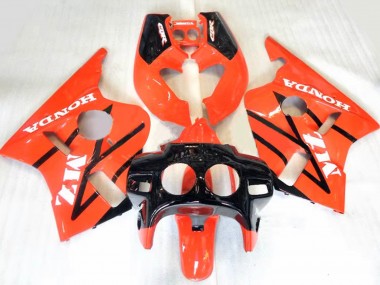 Best 1987-1989 Honda CBR400RR NC23 Motorcycle Fairings - Orange Glossy Black