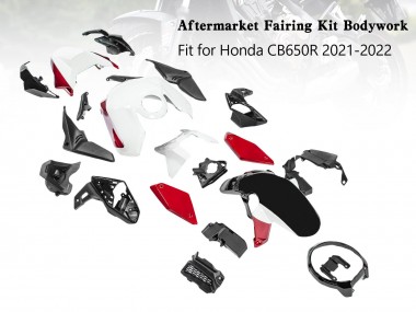 Best 2019-2022 Honda CB650R Motorcycle Fairings - Black Red White