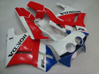 Best 1988-1992 Honda VFR400R NC30 Motorcycle Fairings - White Red Blue