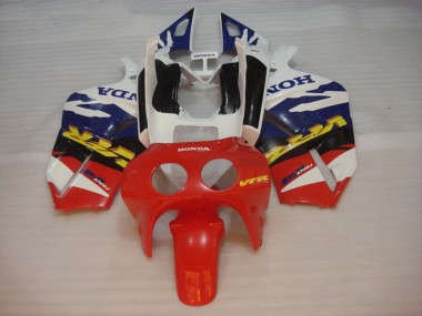 Best 1988-1992 Honda VFR400R NC30 Motorcycle Fairings - White Blue Red