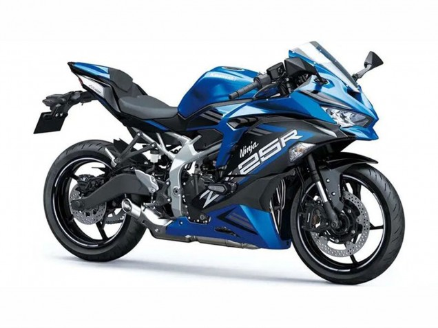 2019-2025 Kawasaki ZX25R ZX-25R Motorcycle Fairings - Blue White Matte Black