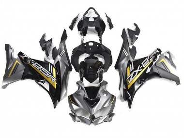 Best 2019-2025 Kawasaki ZX25R ZX-25R Motorcycle Fairings - Grey Gold Glossy Black